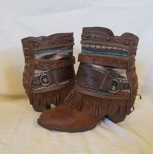 Brown ankle boots